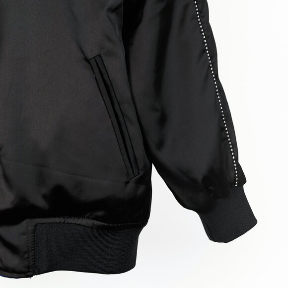 Opening Ceremony Reversible Blue & Black Embroidered Bomber Jacket - Picture 15 of 16